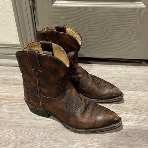 Frye Billy Short Western Cowboy Boot size 8.5 brown leather